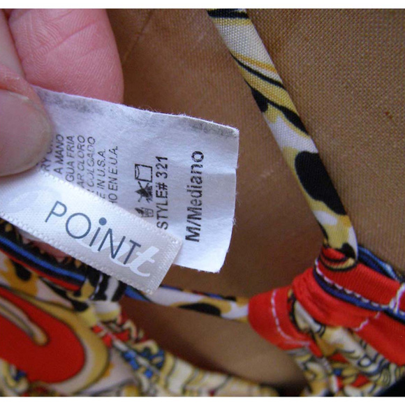 New Bold Print SEXY maxi dress by POINT sz M 6-8 - Picture 7 of 7